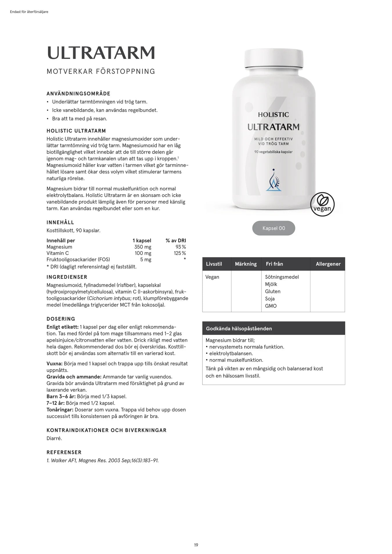 Ultratarm, 90 kapslar, Holistic