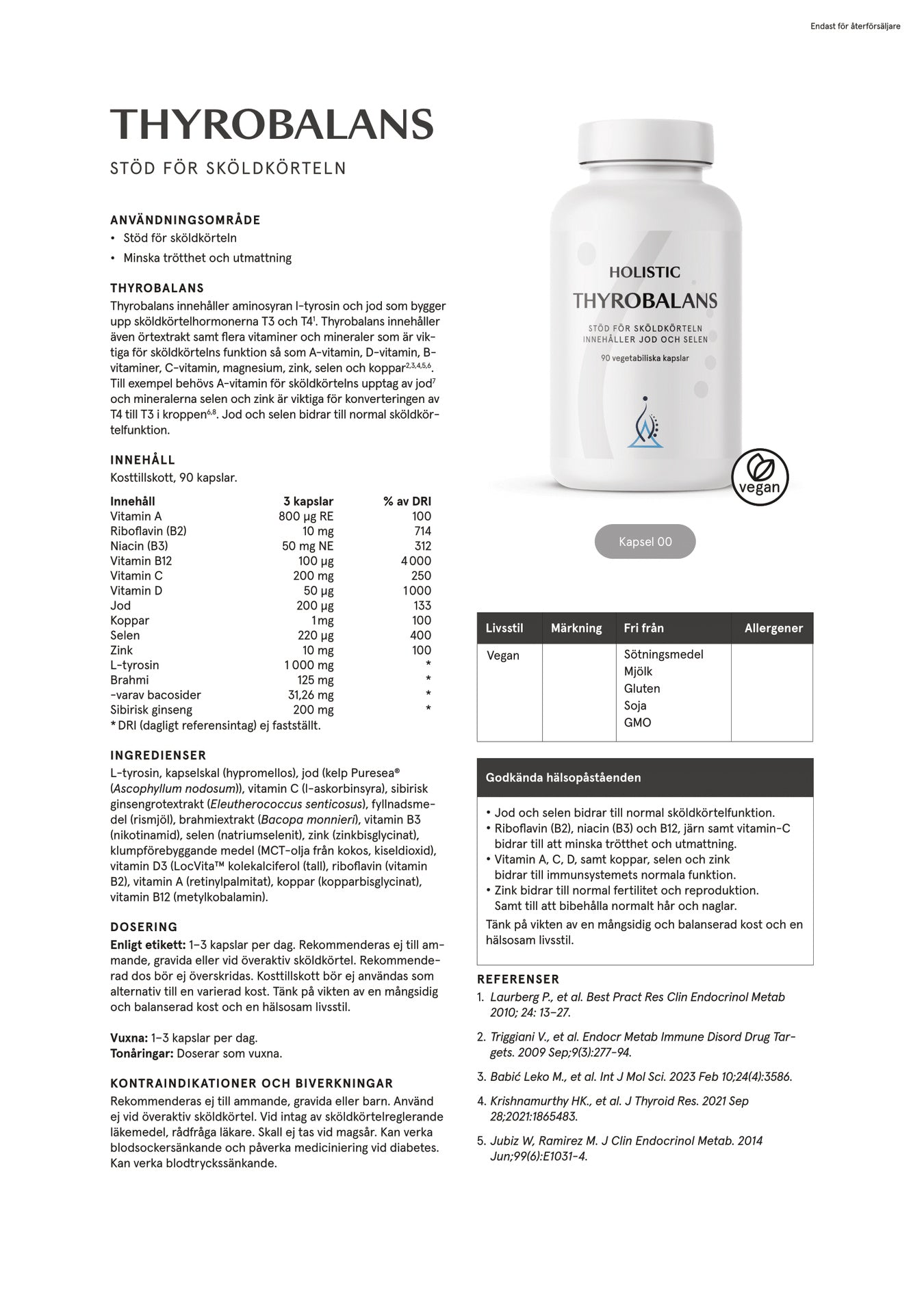 Thyrobalans, 90 kapslar, Holistic