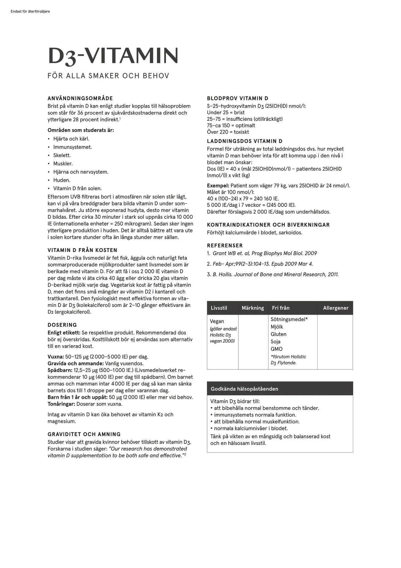 D3-vitamin i olja, 90 kapslar, Holistic