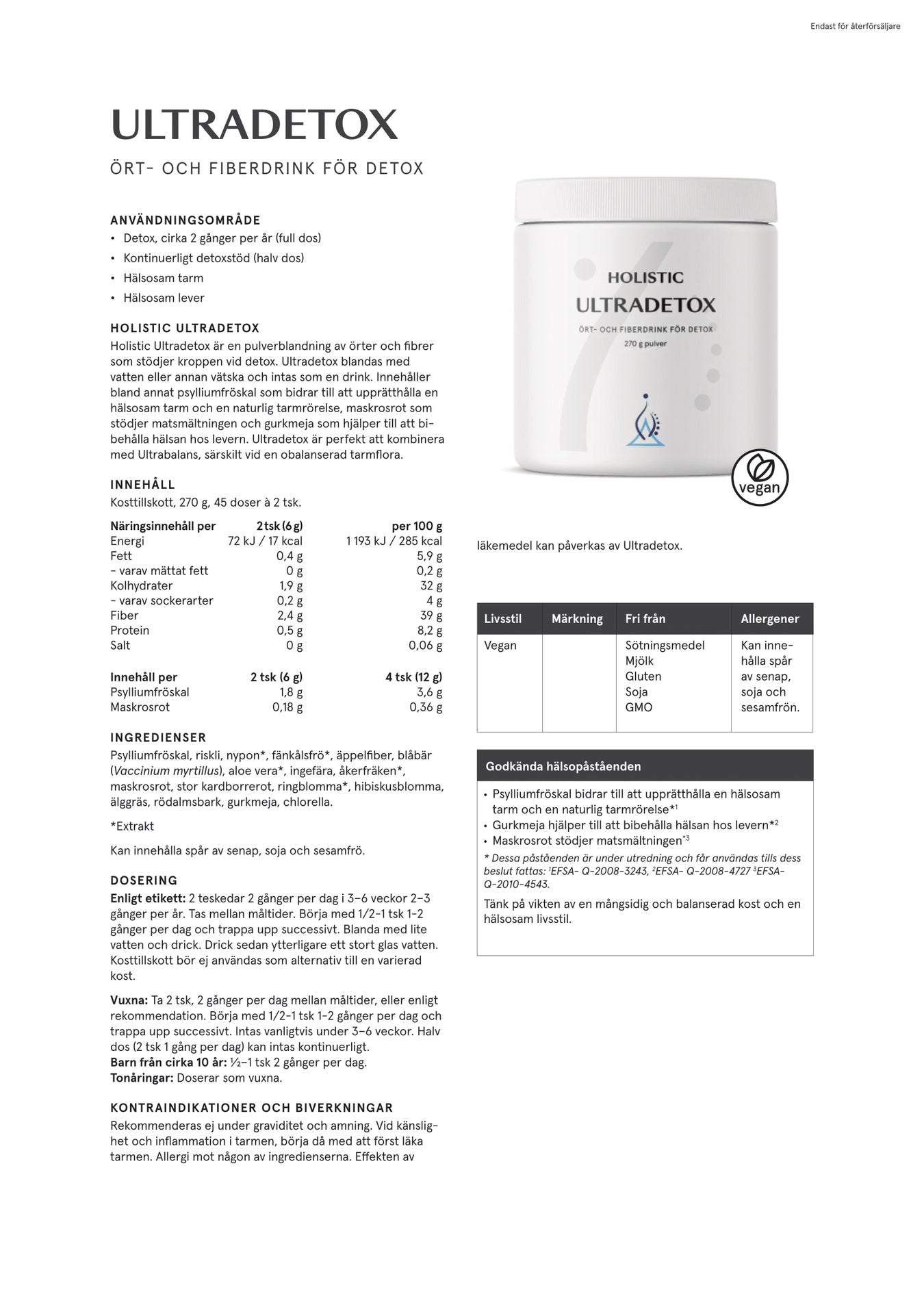 Ultradetox, 270 g, Holistic