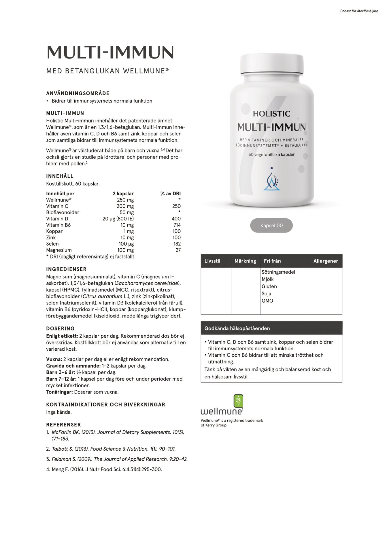 Multi-Immun, 60 kapslar, Holistic