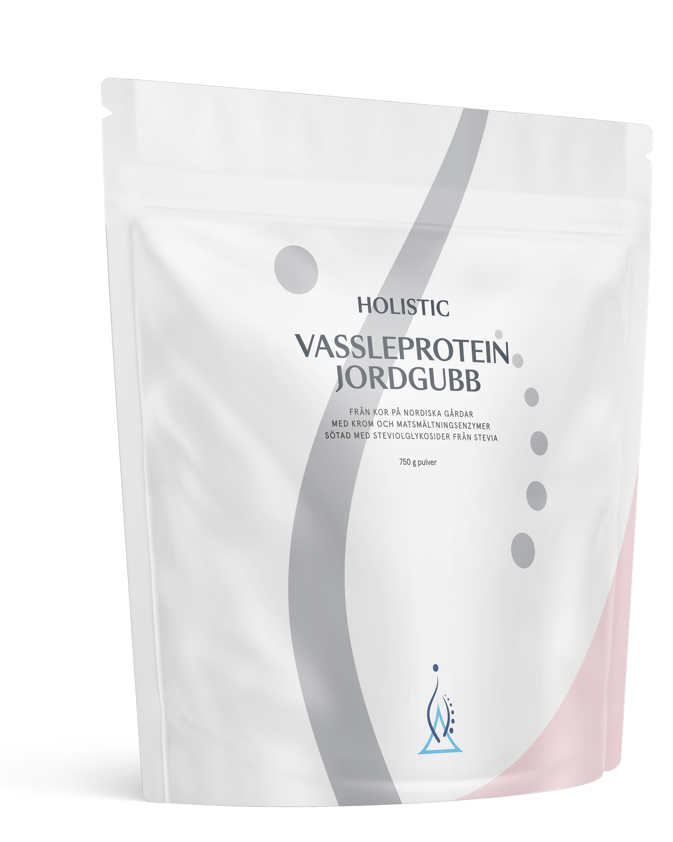 Vassleprotein jordgubb, 750 g, Holistic