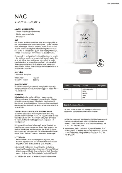 Holistic, NAC, 90 kapslar