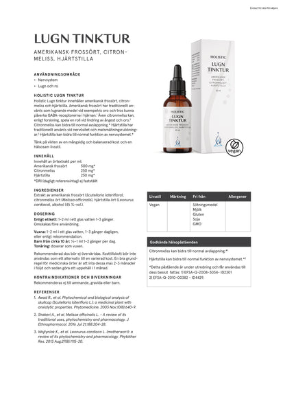 Holistic, Lugn tinktur, 50 ml
