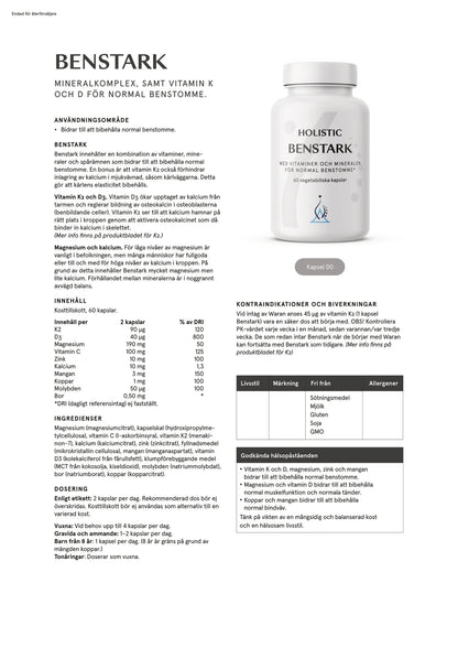 Holistic, Benstark, 60 kapslar