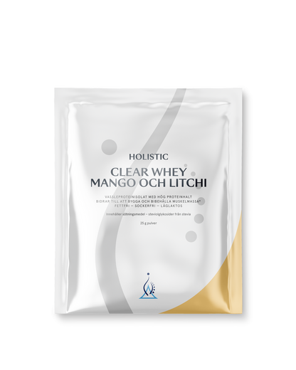 Holistic, Clear Whey mango och litchi, 25g x 10 pack