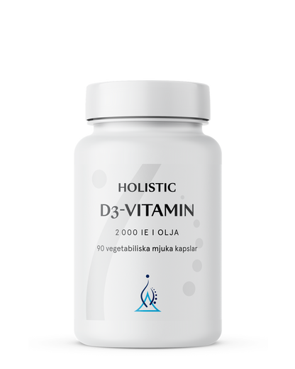 Holistic, D3-vitamin i olja, 90 kapslar