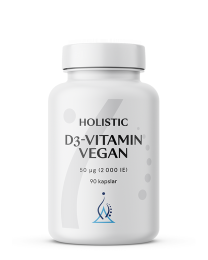 Holistic, D3-vitamin vegan 2000, 90 kapslar