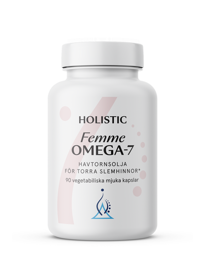 Holistic, Femme Omega-7 havtornsolja, 90 kapslar