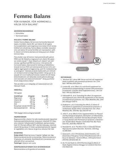 Holistic, Femme Balans, 100 kapslar