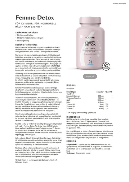 Holistic, Femme Detox, 60 kapslar