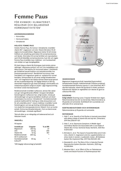 Holistic, Femme Paus, 90 kapslar