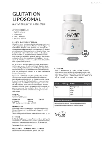 Holistic, Glutation liposomal, 60 kapslar