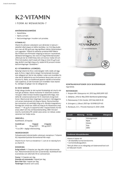 Holistic, K2, 60 kapslar