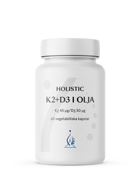K2+D3 i olja, 60 kapslar, Holistic