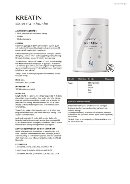 Holistic, Kreatin, 400 g
