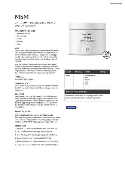 Holistic, MSM, 200 g