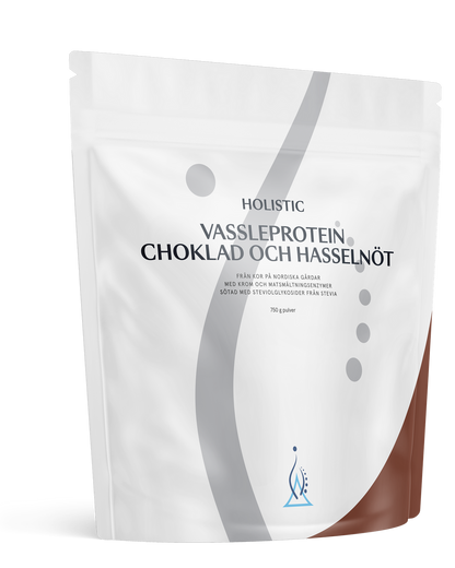 Holistic, Vassleprotein choklad och hasselnöt, 750 g