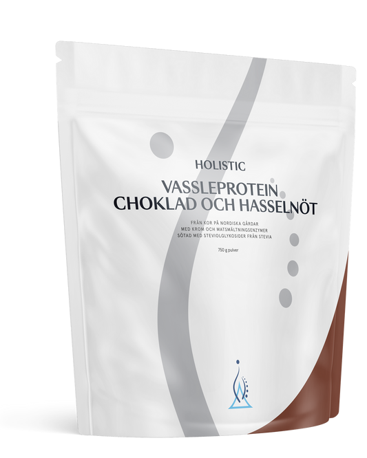 Vassleprotein choklad och hasselnöt, 750 g, Holistic